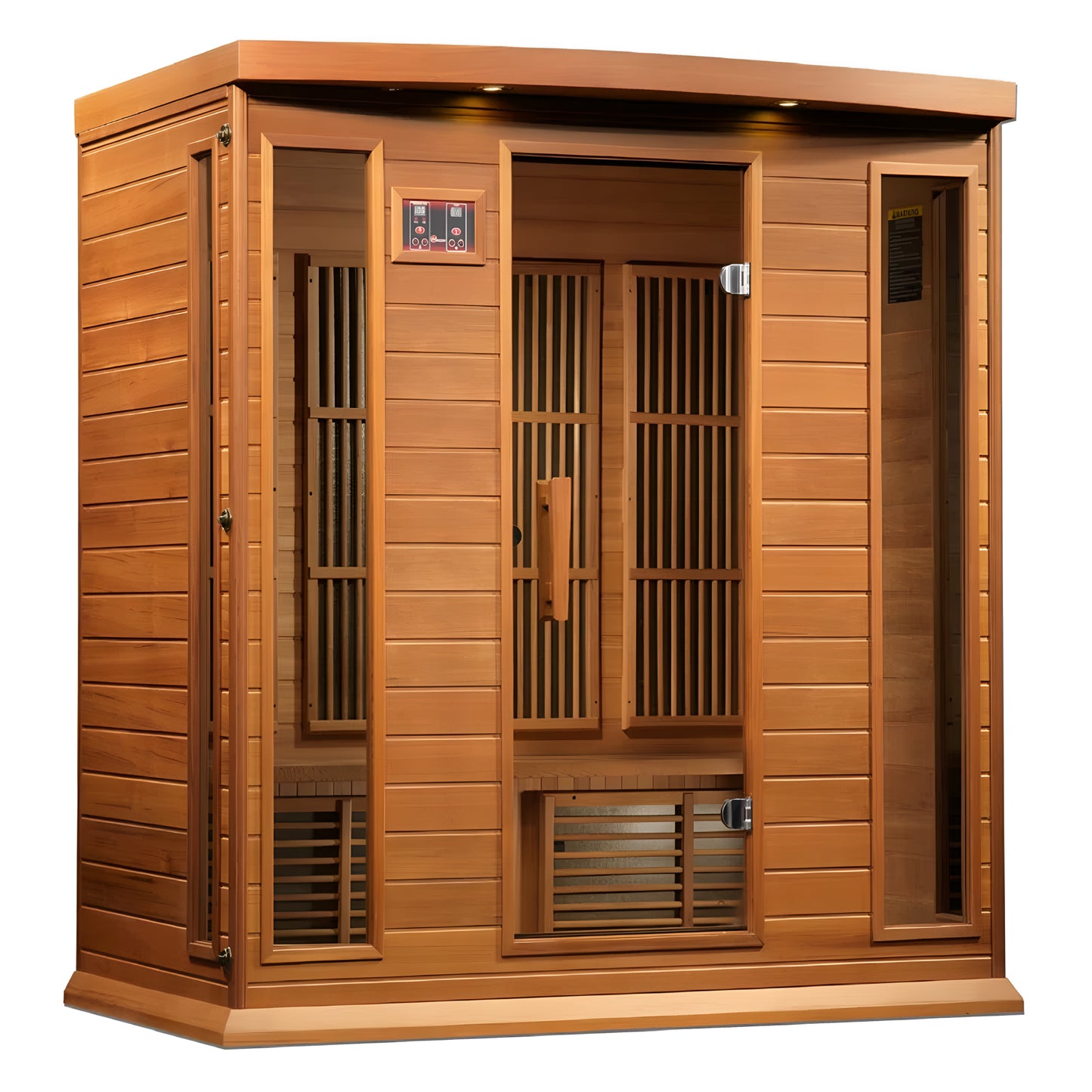 Maxxus Pure Tech Dynamic Infrared Saunas 4 - Person Indoor Bluetooth Compatible FAR Infrared Sauna in Cedar