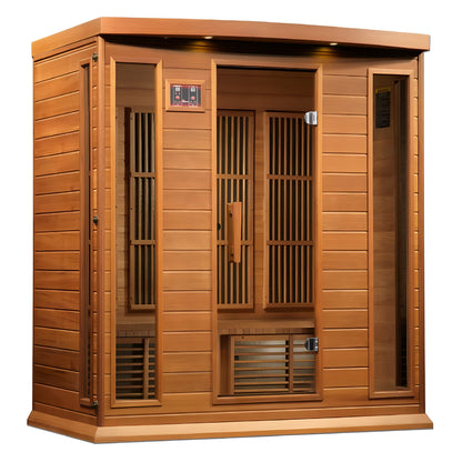Maxxus Pure Tech Dynamic Infrared Saunas 4 - Person Indoor Bluetooth Compatible FAR Infrared Sauna in Cedar
