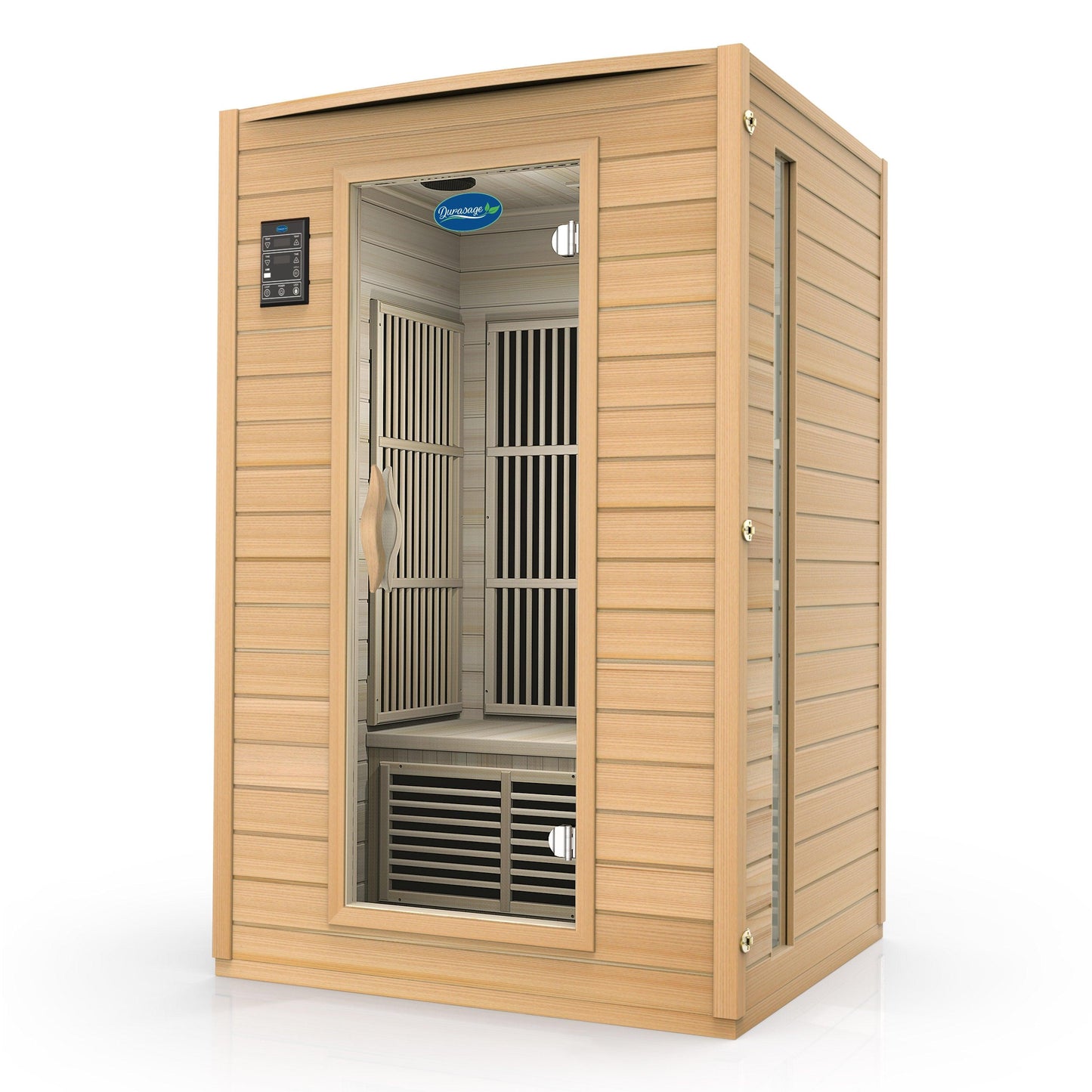 Durasage - 2 Person Carbon Canadian Hemlock Infrared Sauna 1700 Watts Premium Audio