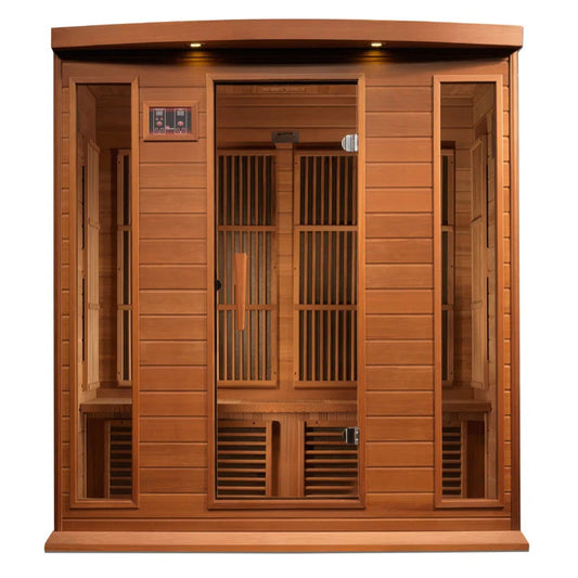 Maxxus Pure Tech Dynamic Infrared Saunas 4 - Person Indoor Bluetooth Compatible FAR Infrared Sauna in Cedar