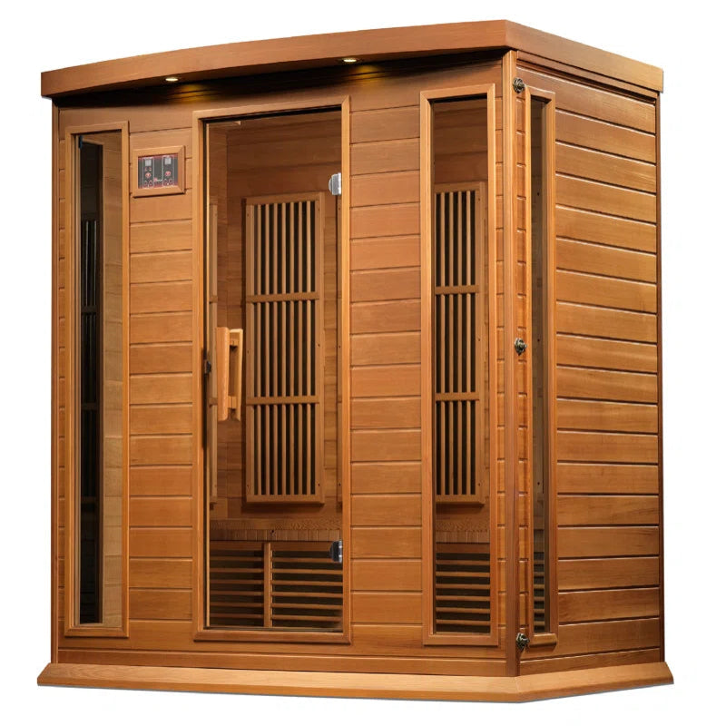 Maxxus Pure Tech Dynamic Infrared Saunas 4 - Person Indoor Bluetooth Compatible FAR Infrared Sauna in Cedar