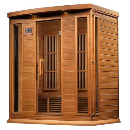 Maxxus Pure Tech Dynamic Infrared Saunas 4 - Person Indoor Bluetooth Compatible FAR Infrared Sauna in Cedar
