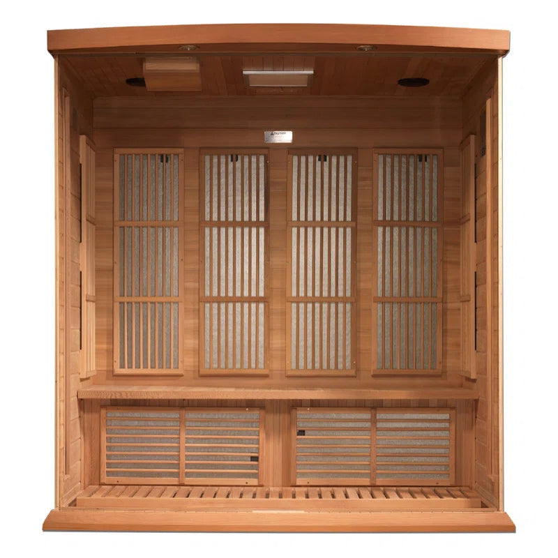 Maxxus Pure Tech Dynamic Infrared Saunas 4 - Person Indoor Bluetooth Compatible FAR Infrared Sauna in Cedar